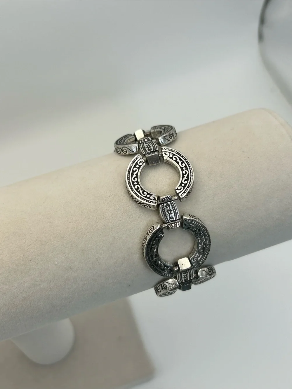Brighton Central Park Bracelet Silver Plated Round Link 8